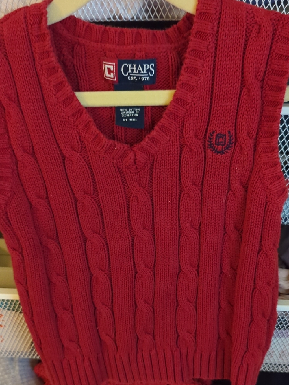 Toddler Cotton Cable Knit V-Neck Sweater Vests, 3T